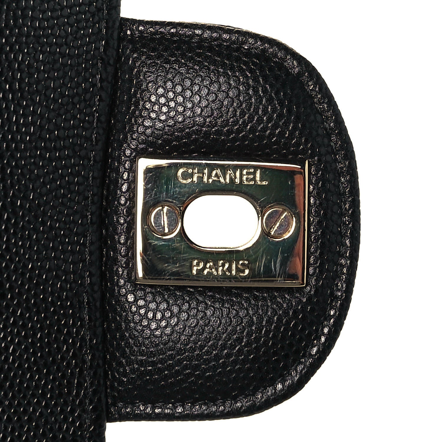 Chanel Caviar Chevron Quilted Medium Double Flap Black 9 of 11