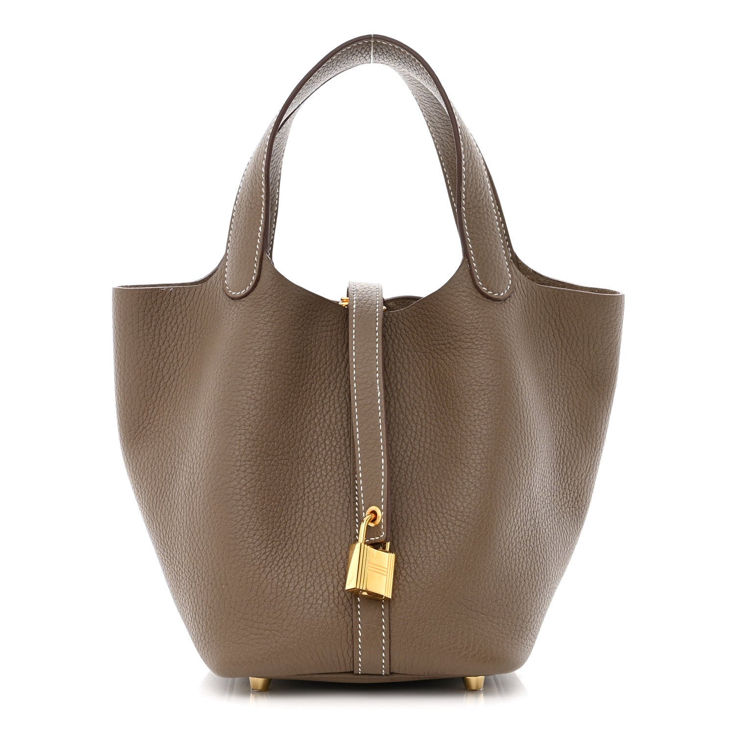 Hermes Taurillon Clemence Picotin Lock 18 PM Etoupe 1 of 11