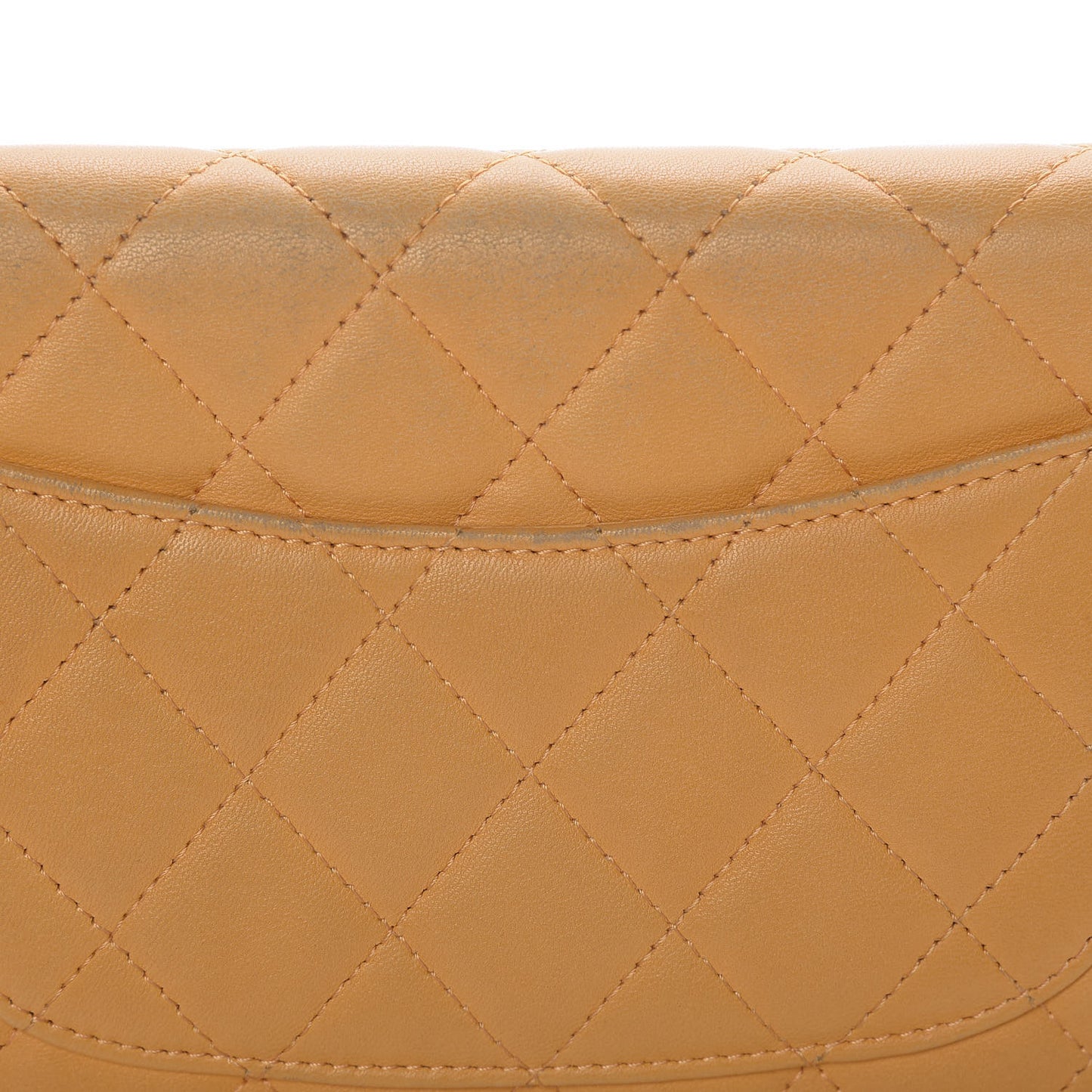 Lambskin Quilted Wallet on Chain WOC Yellow