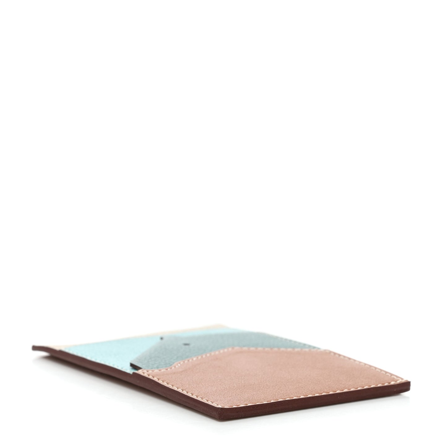 Epsom Evercolor Chevre Mysore Les Petits Chevaux Card Holder Gold Malachite Bleu Atoll Craie