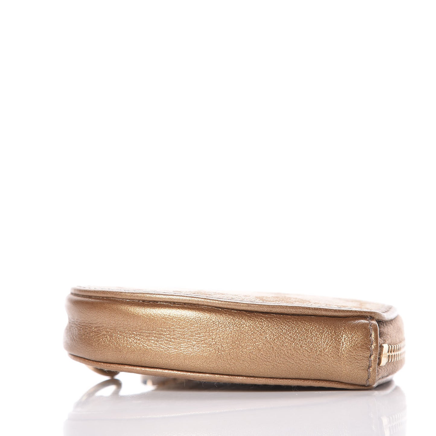 Monogram Heart Coin Purse Gold