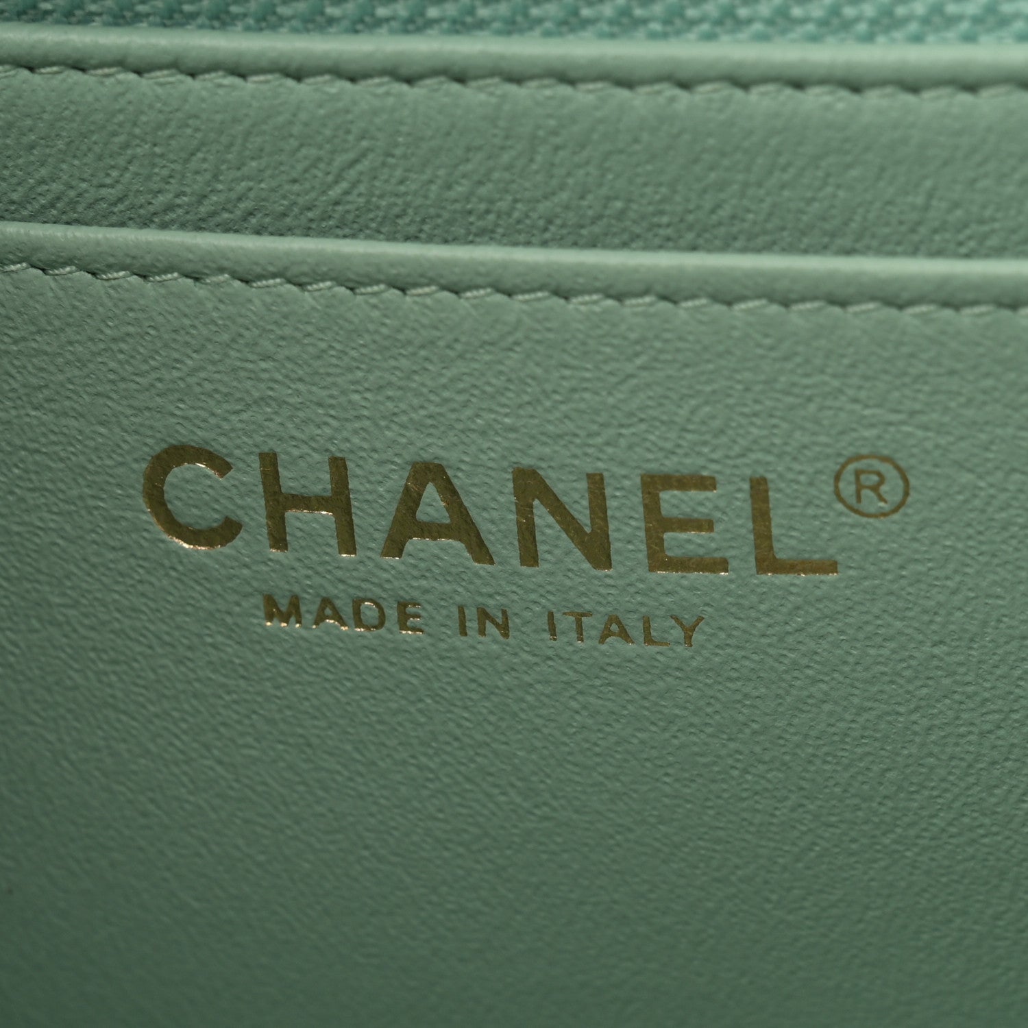 Chanel Lambskin Quilted Mini Rectangular Flap Light Green 6 of 10