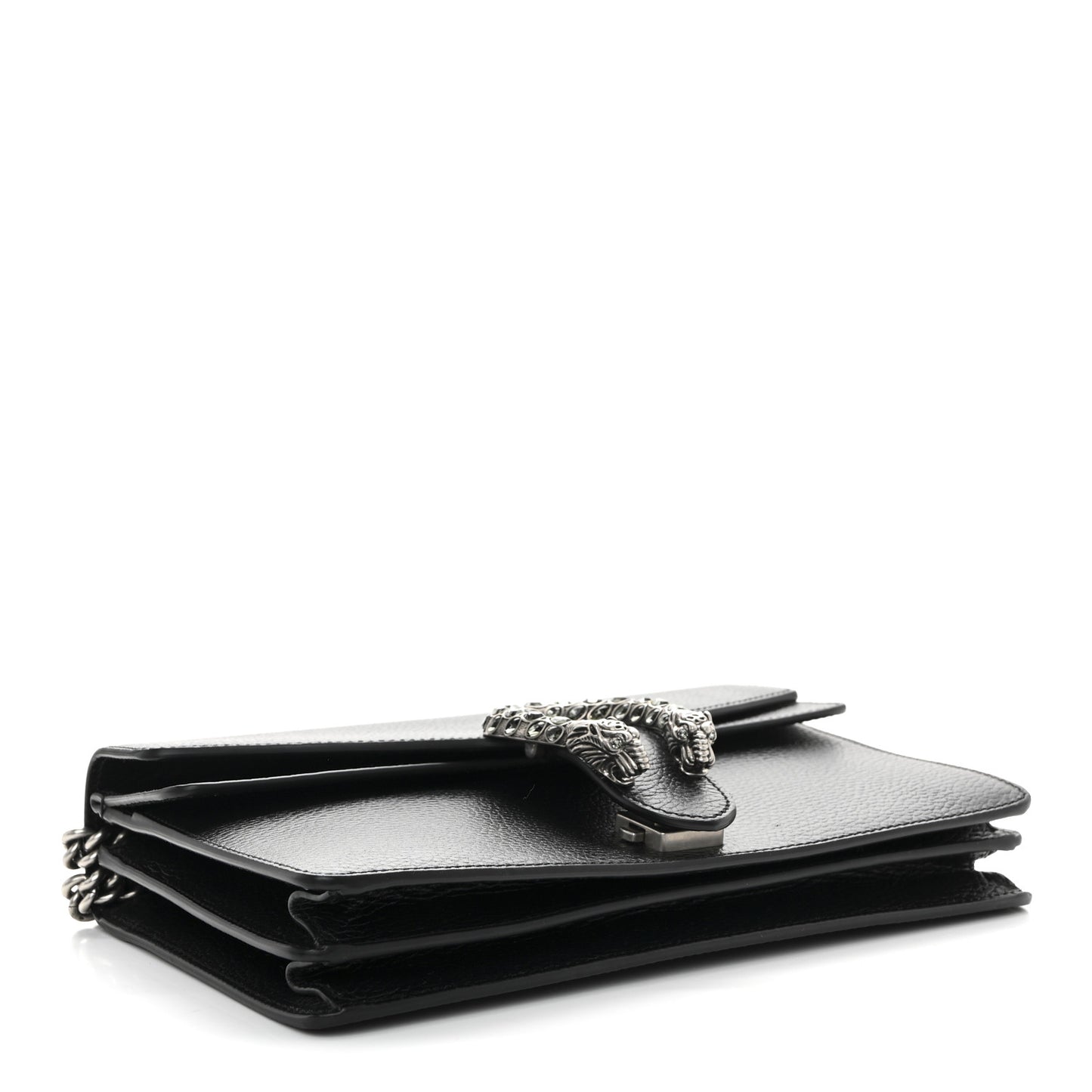 Pebbled Calfskin Small Dionysus Shoulder Bag Black