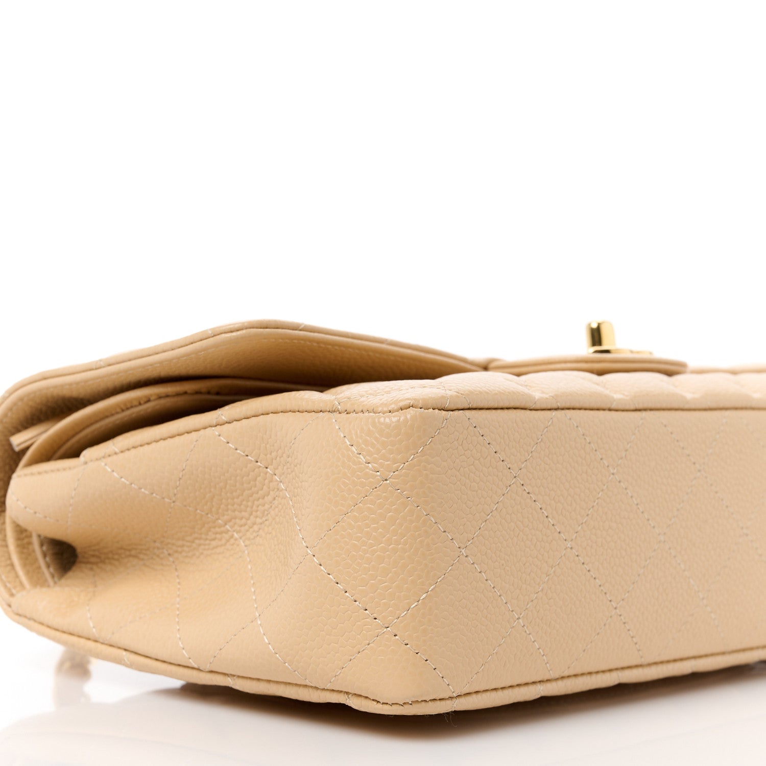Chanel Caviar Quilted Medium Double Flap Beige 10 of 11