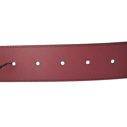 Gucci GG Supreme Monogram Blooms Moon Calfskin Interlocking G 37mm Belt 85 34 Beige Ebony Multicolor Dry Rose 4 of 5