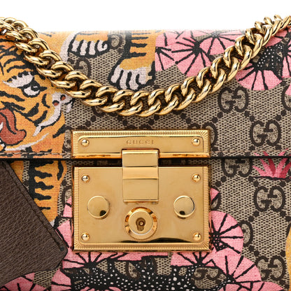 Gucci GG Supreme Monogram Bengal Small Padlock Shoulder Bag Beige Pink 9 of 12