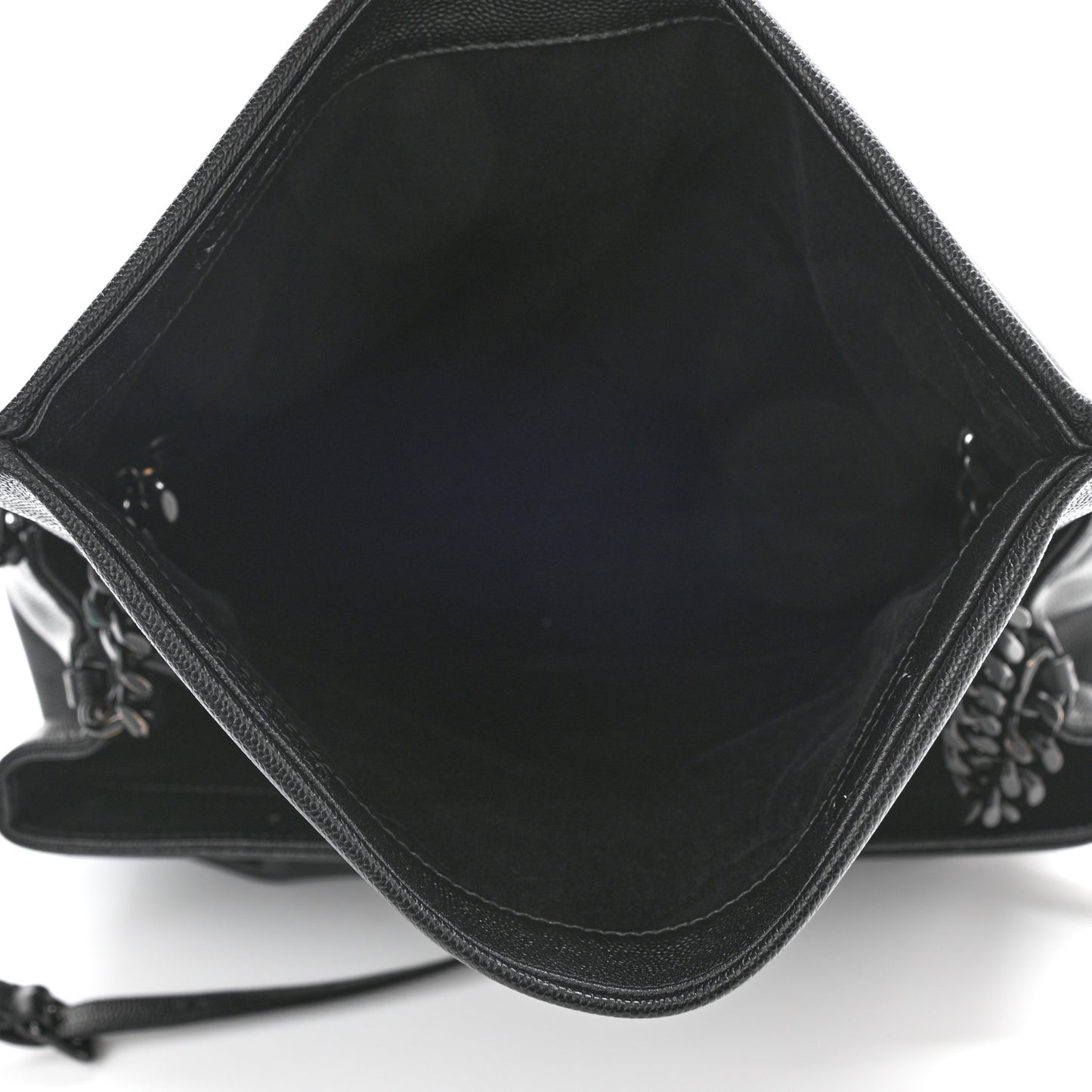 Grain De Poudre Medium West Hollywood Monogram Fold-Over Black