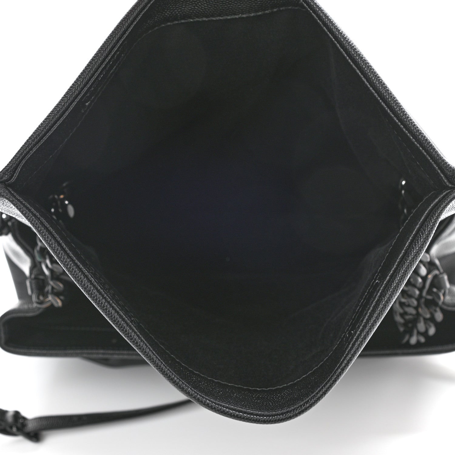 Saint Laurent Grain De Poudre Medium West Hollywood Monogram Fold-Over Black 7 of 11