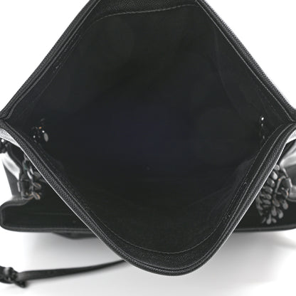 Saint Laurent Grain De Poudre Medium West Hollywood Monogram Fold-Over Black 7 of 11