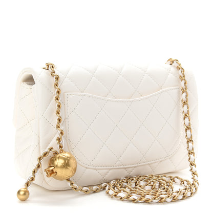Chanel Lambskin Quilted Mini Rectangular Pearl Crush Flap White 3 of 9