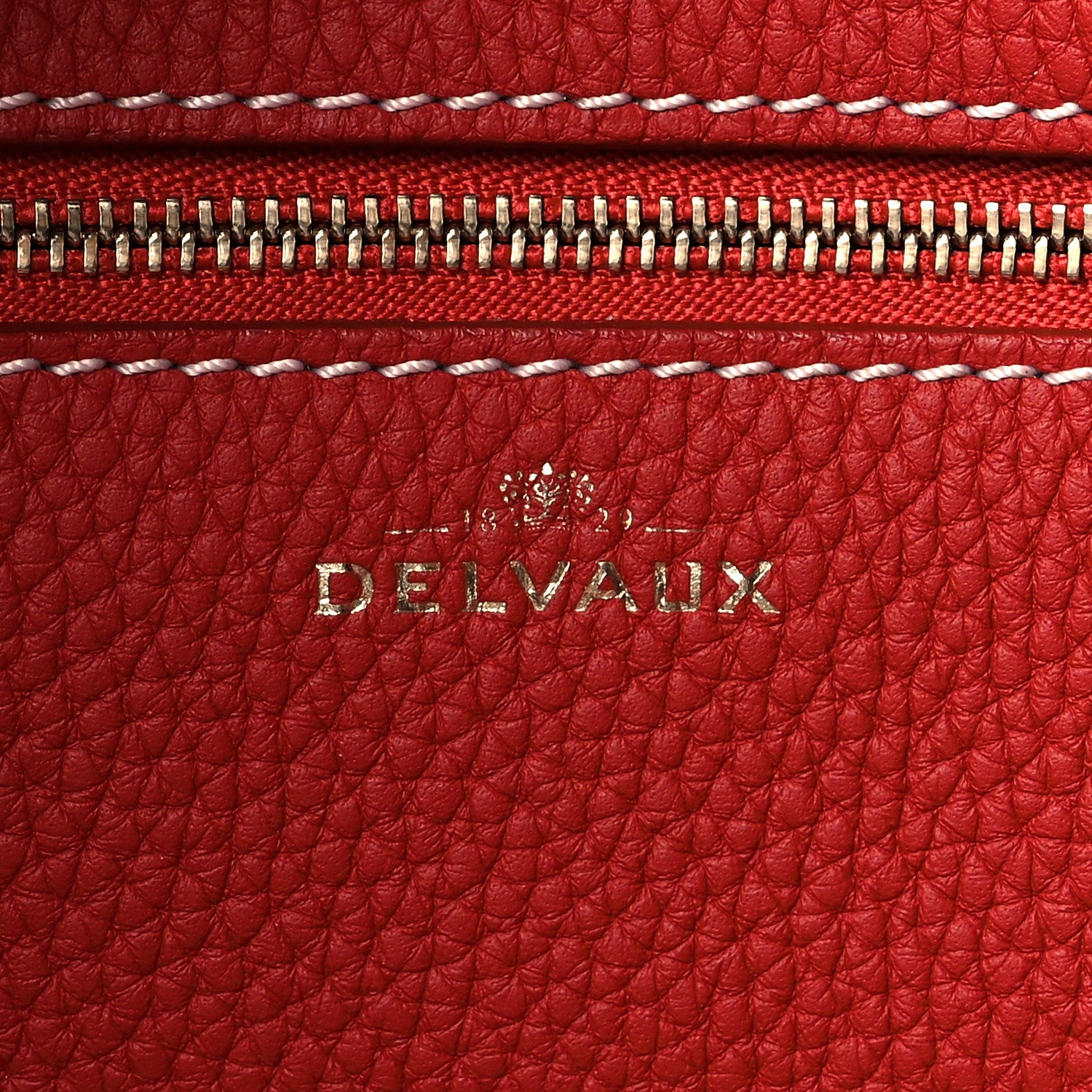 Delvaux Taurillon Le Pin Tote Scarlet Red 6 of 9