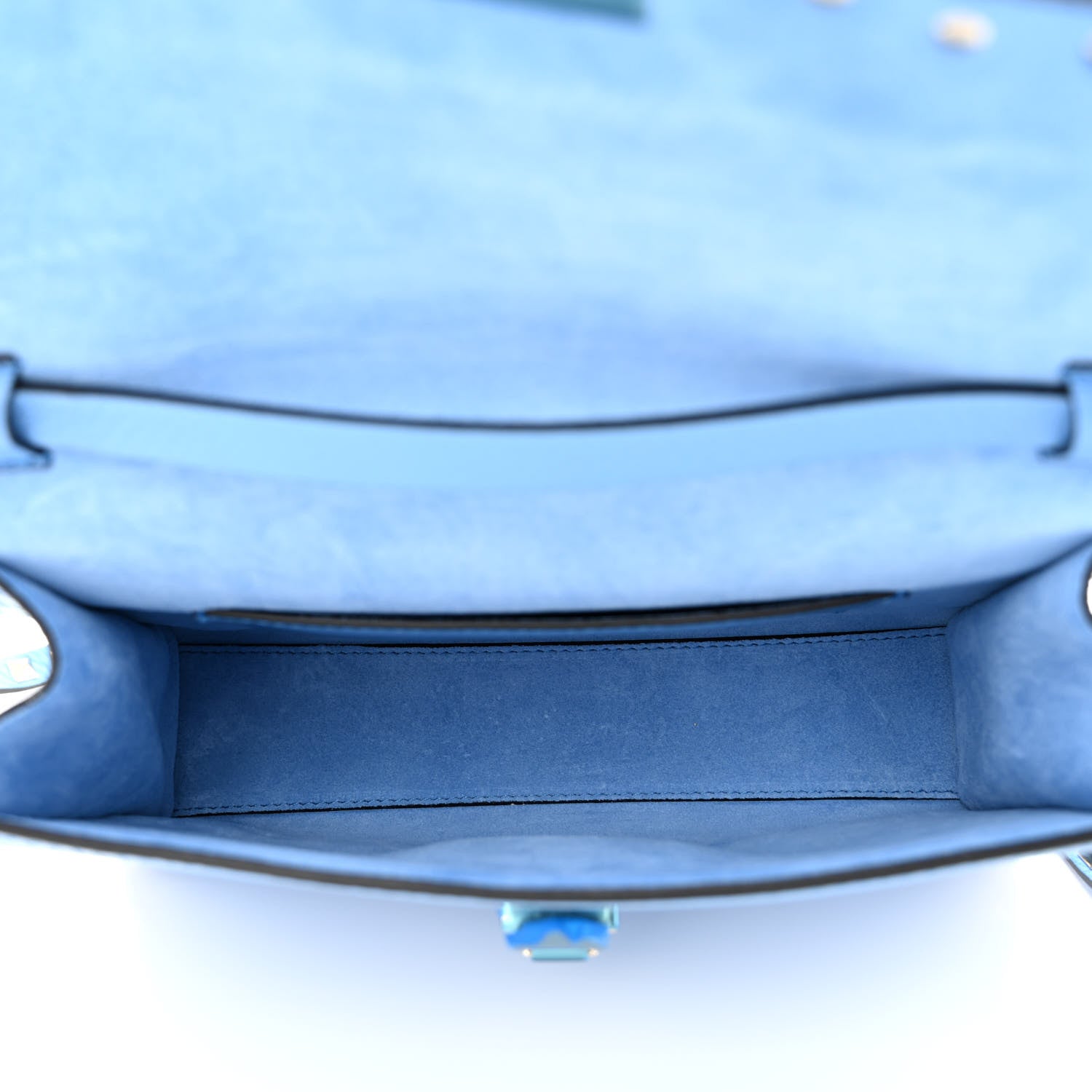 Valentino Garavani Pebbled Calfskin Medium Rockstud Flip Lock Crossbody Bag Denim 5 of 9