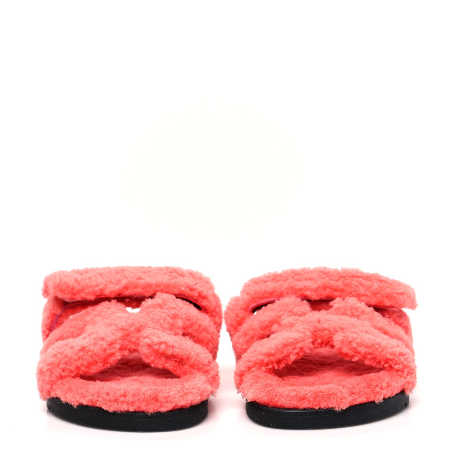 Hermes Woolskin Womens Chypre Sandals 38 Rose Du Desert 2 of 9