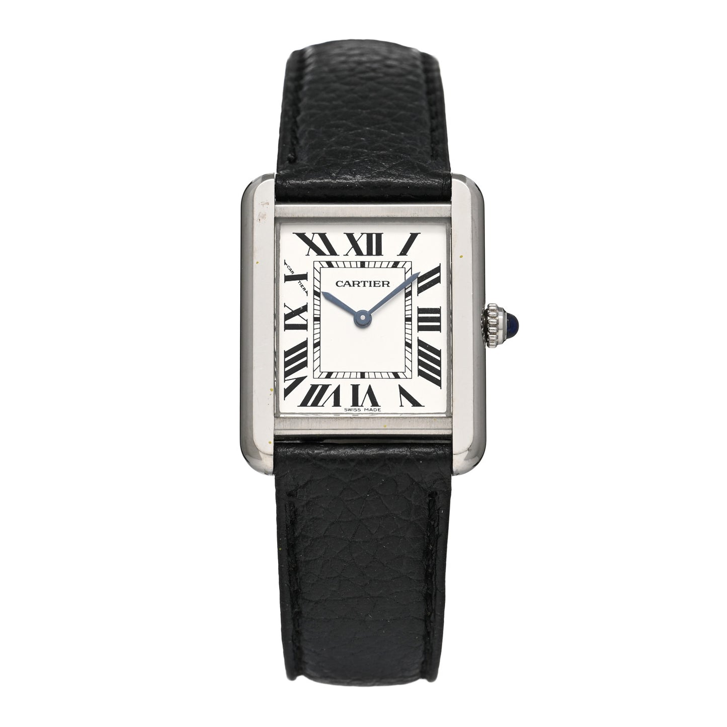 Stainless Steel Calfskin 24mm Tank Solo Quartz Watch