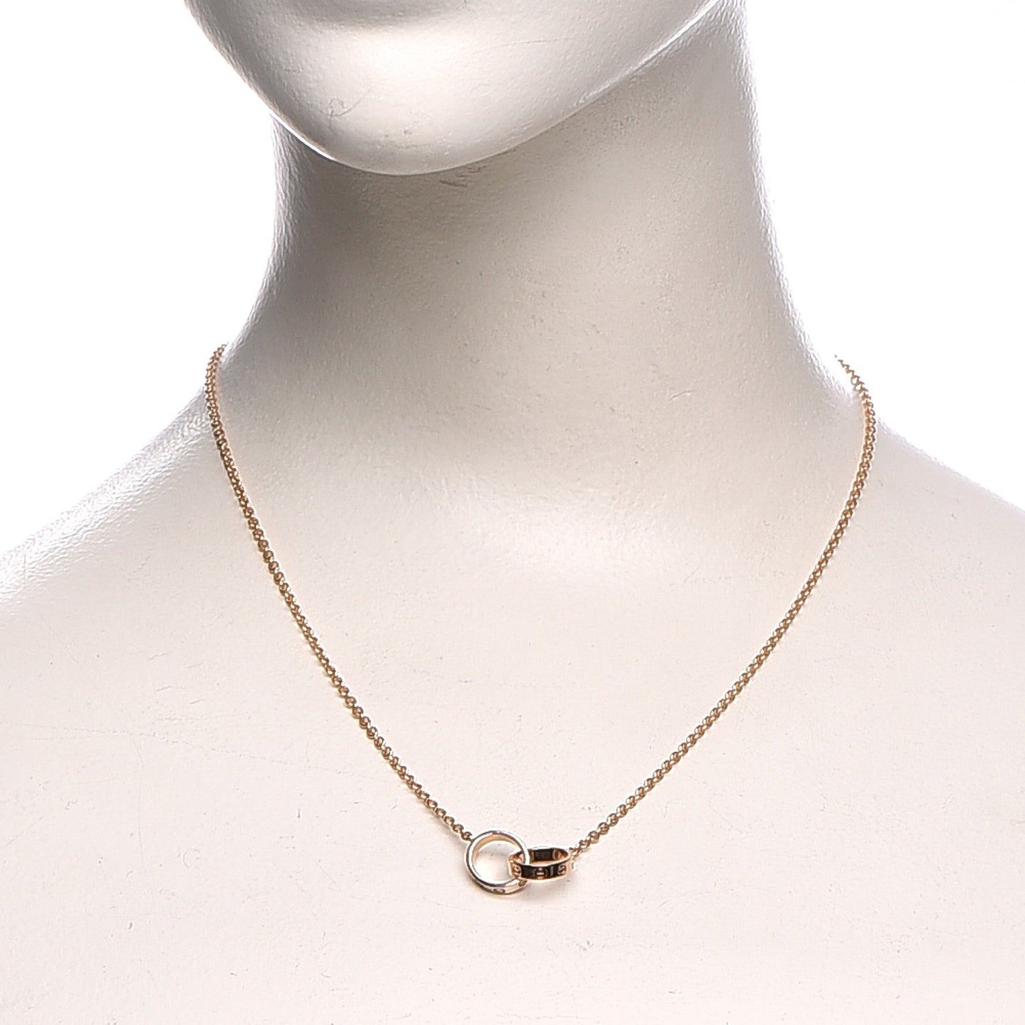 18K Pink Gold Interlocking LOVE Necklace