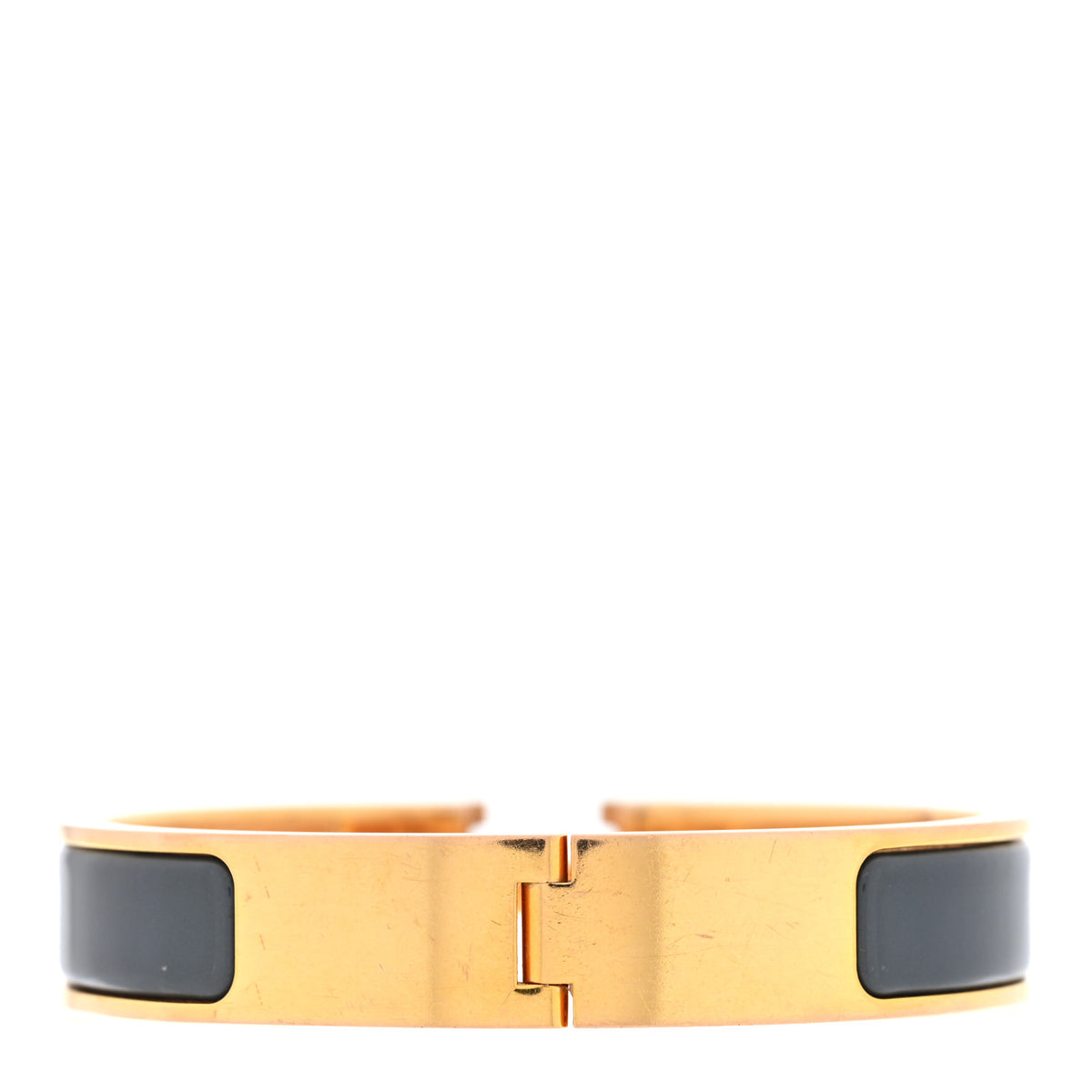 Enamel Narrow Clic Clac H Bracelet PM Ardoise