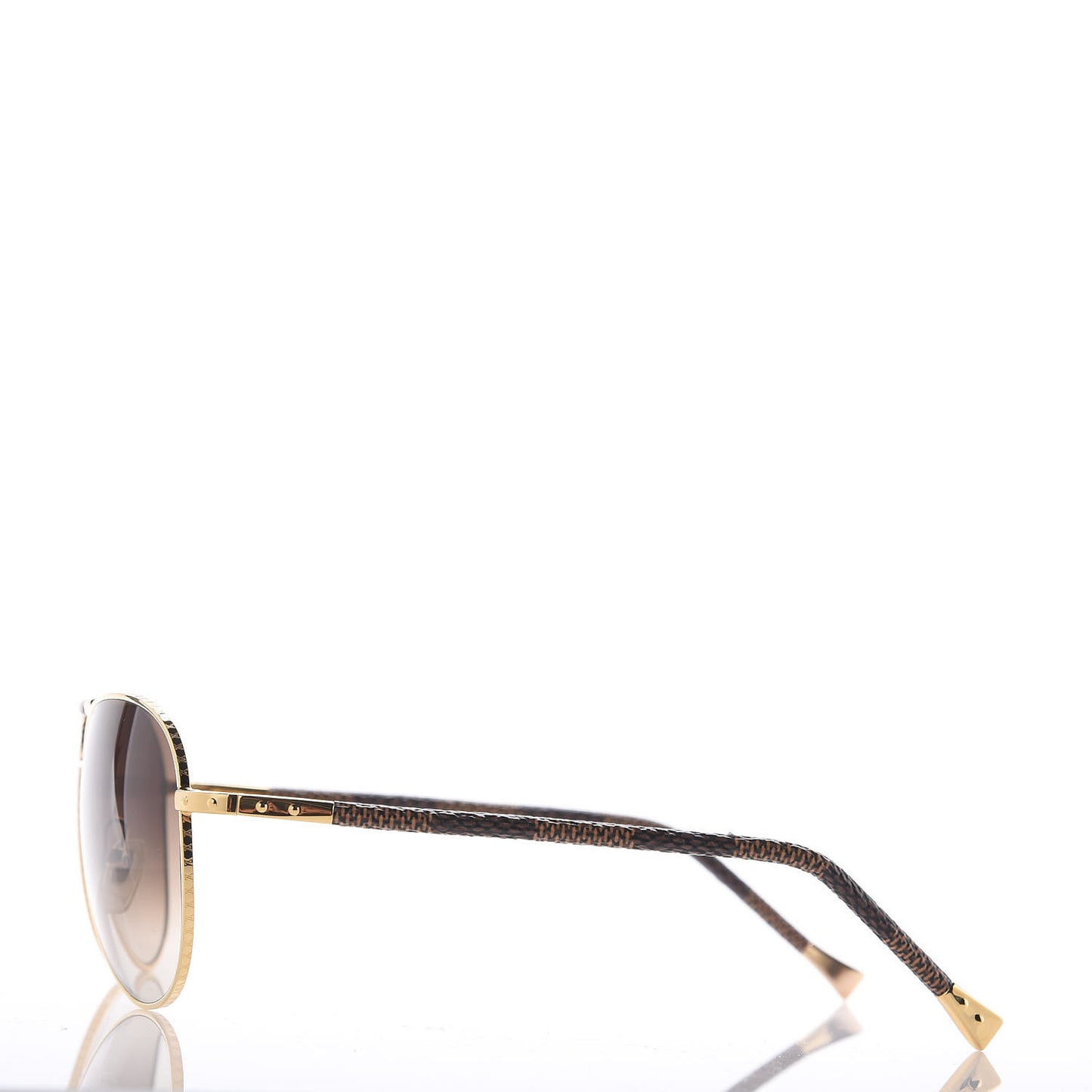 Damier Ebene Conspiration Pilote Aviator Sunglasses Z0202U Gold