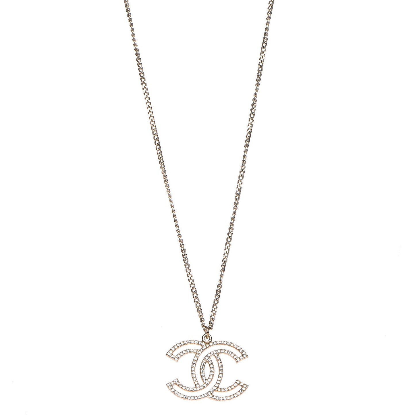 Crystal CC 100 Anniversary Necklace Gold