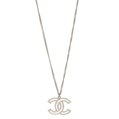 Chanel Crystal CC 100 Anniversary Necklace Gold 1 of 7