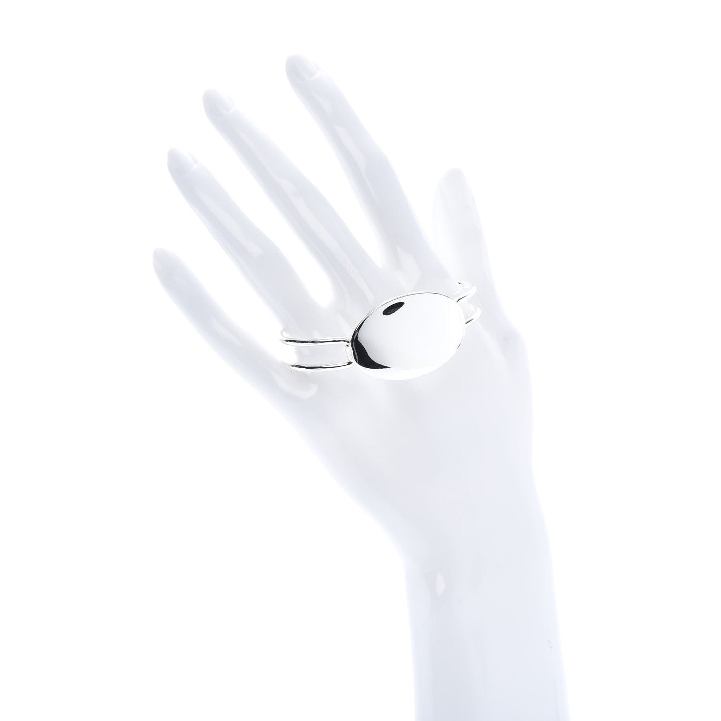 Sterling Silver Oval ID Tag Wire Cuff Bangle Bracelet