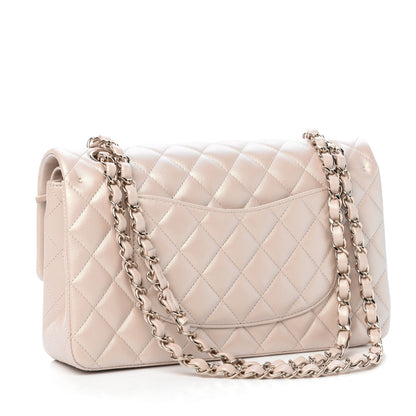 Chanel Iridescent Calfskin Quilted Medium Double Flap Beige 3 of 10