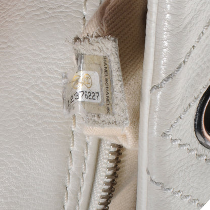 Chanel Calfskin Large Diamond Stitch Tote White 10 of 10
