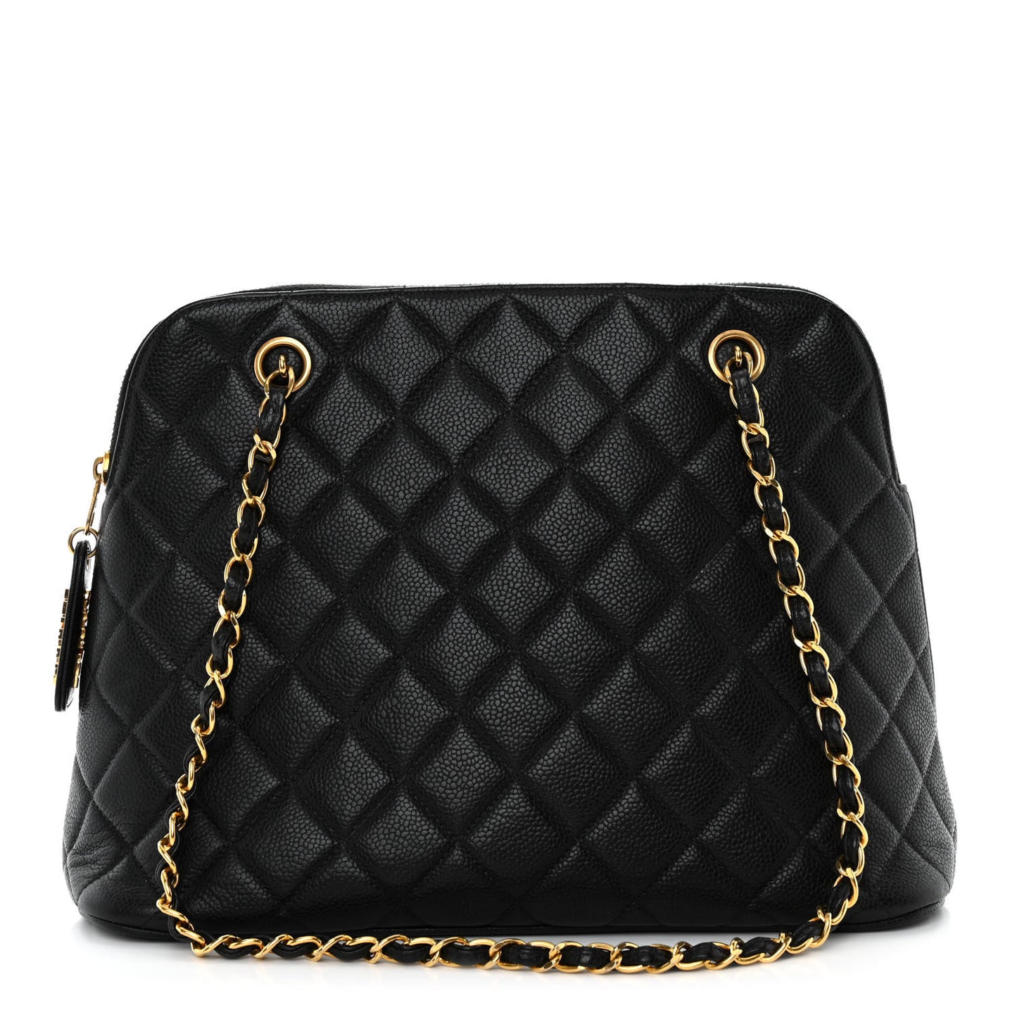 Caviar Quilted Shoulder Bag Black