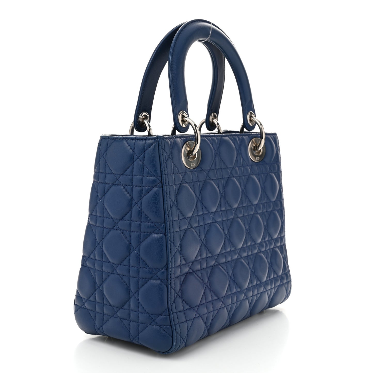 Lambskin Cannage Medium Lady Dior Blue