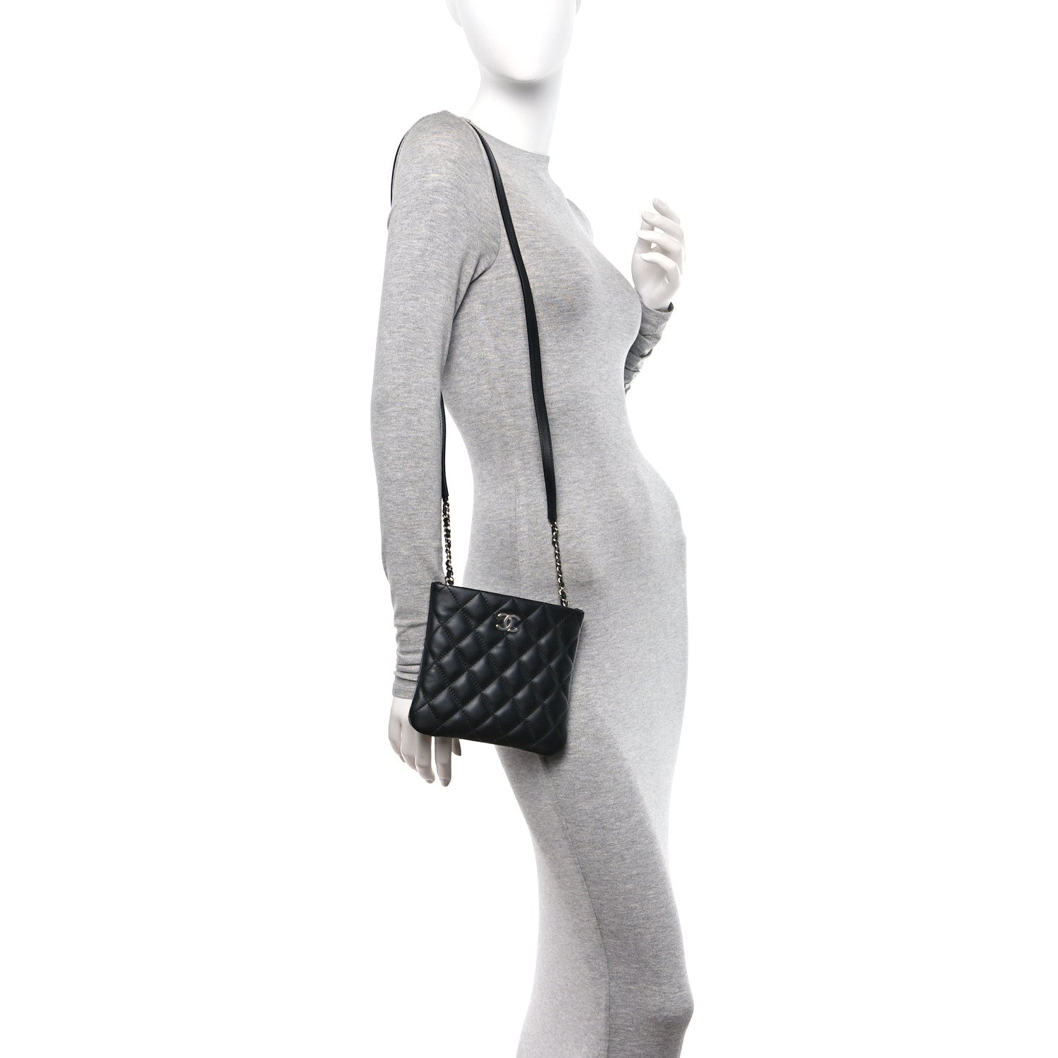 Chanel Lambskin Quilted Crossbody Bag Black 2 of 10
