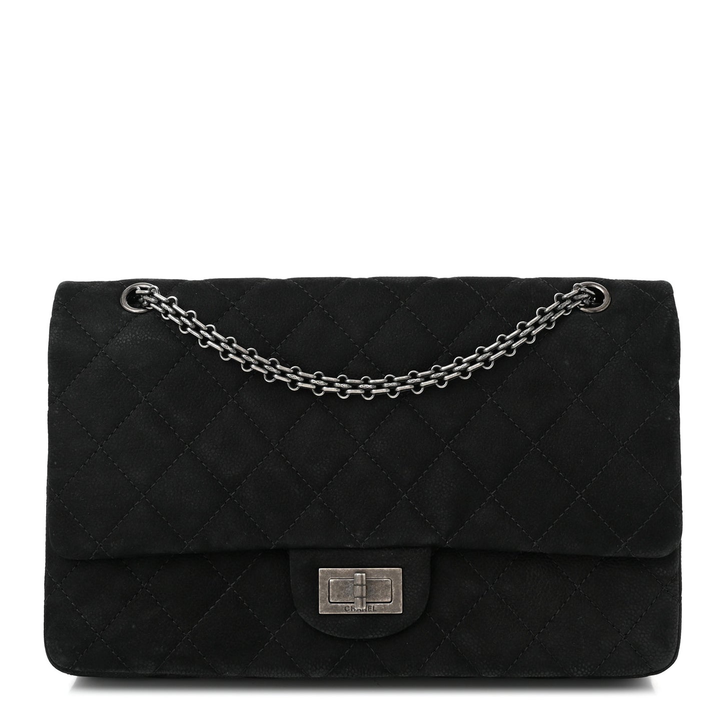 Iridescent Caviar Quilted 2.55 Reissue 227 Flap Black