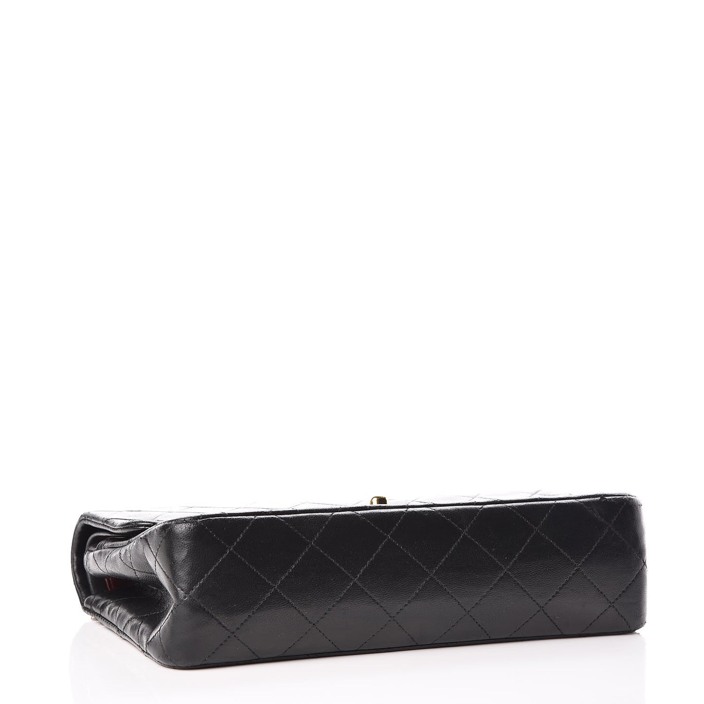 Lambskin Quilted Small Double Flap Black
