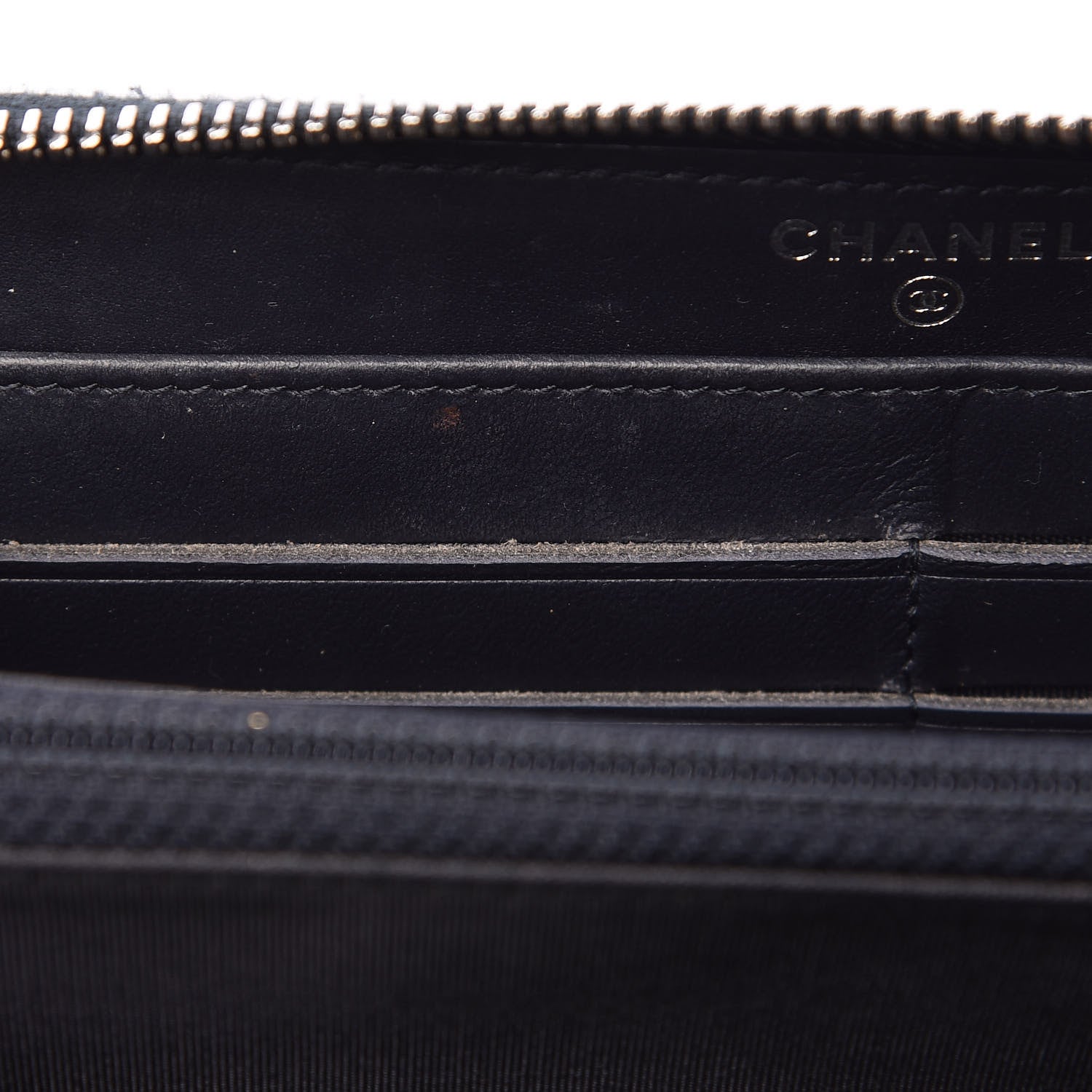 Chanel Denim Deauville Zip Around Wallet Dark Blue 13 of 14