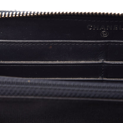 Chanel Denim Deauville Zip Around Wallet Dark Blue 13 of 14