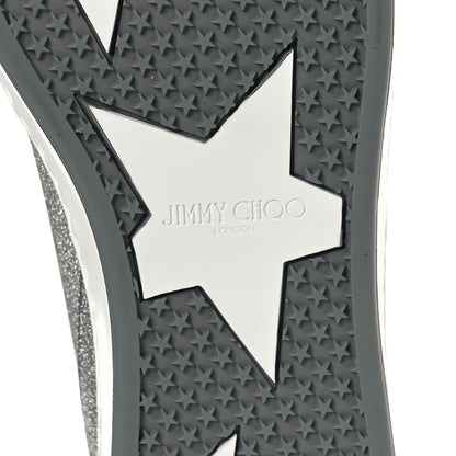 Jimmy Choo Glitter Miami Sneakers 38 Silver 21 of 30
