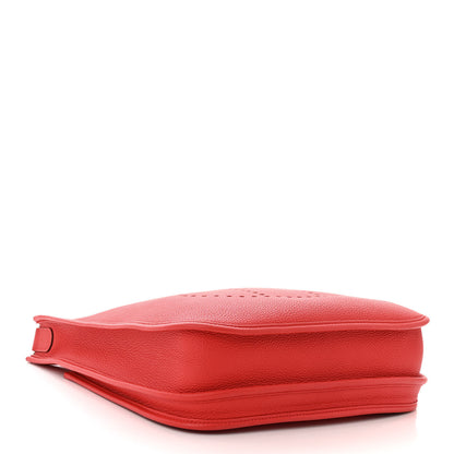 Hermes Taurillon Clemence EVELYNE III PM Rouge de Coeur 4 of 10