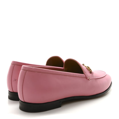 Gucci Betis Glamour Calfskin Womens Jordaan Loafers 39.5 Butterfly Pink 5 of 9