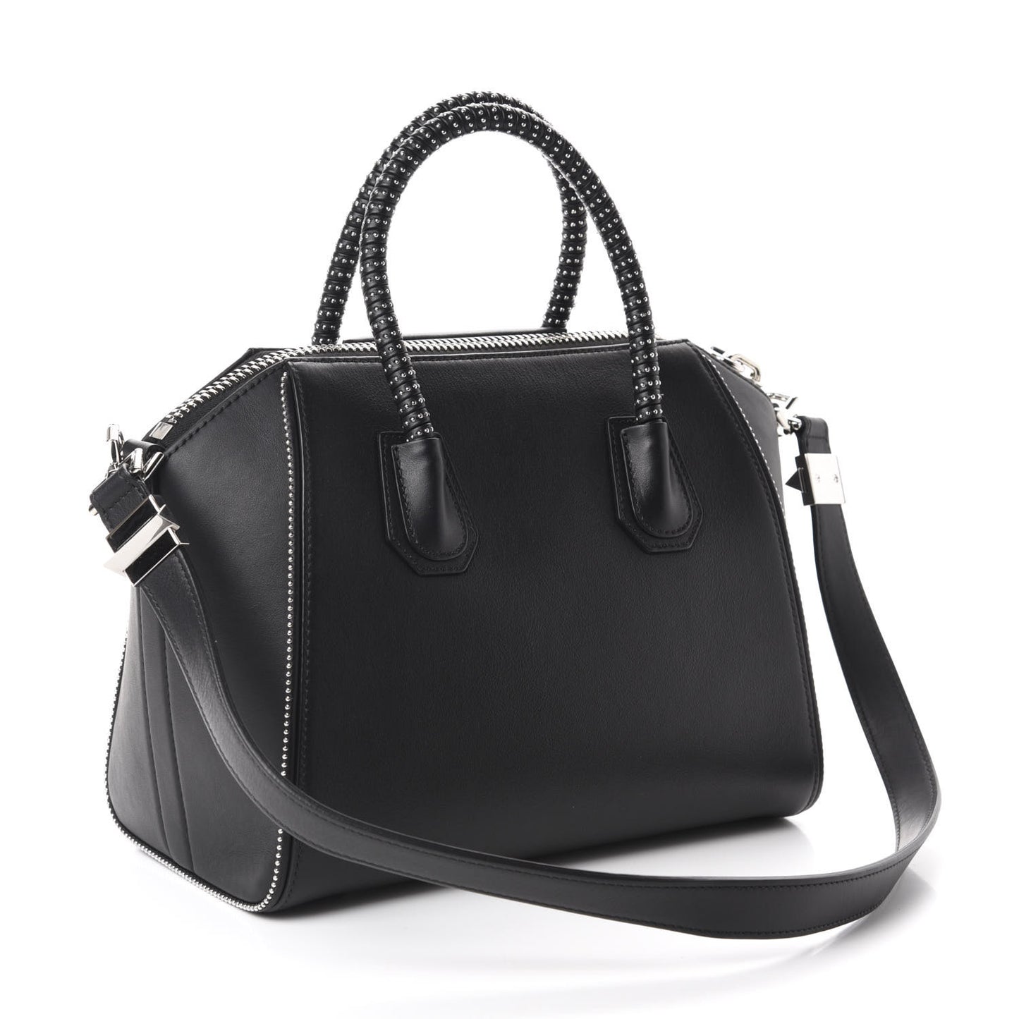 Calfskin Small Studded Antigona Black