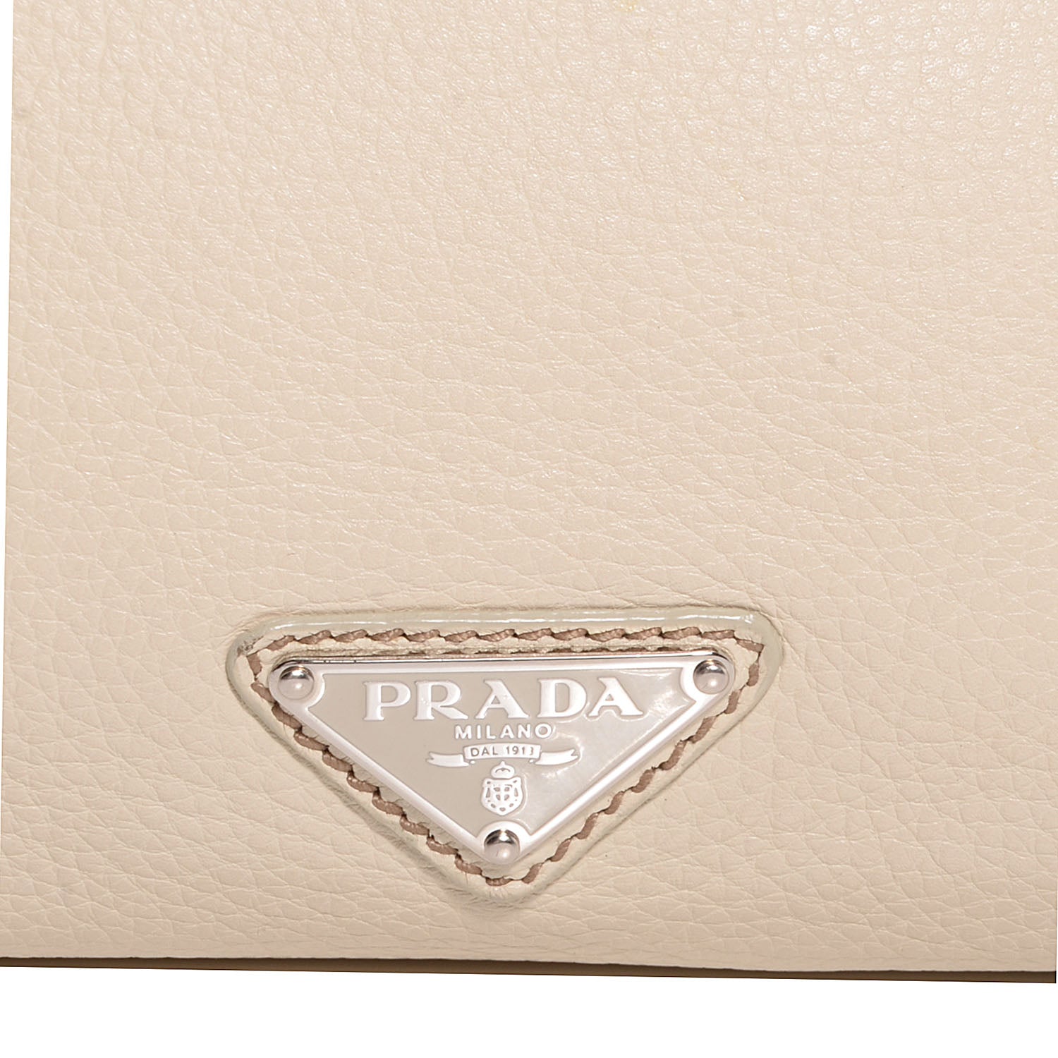 Prada Vitello Daino Pushlock Flap Shoulder Bag Cera 8 of 8