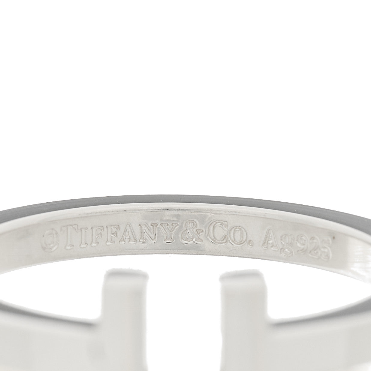 Tiffany Sterling Silver T Square Ring 63 10.25 4 of 4