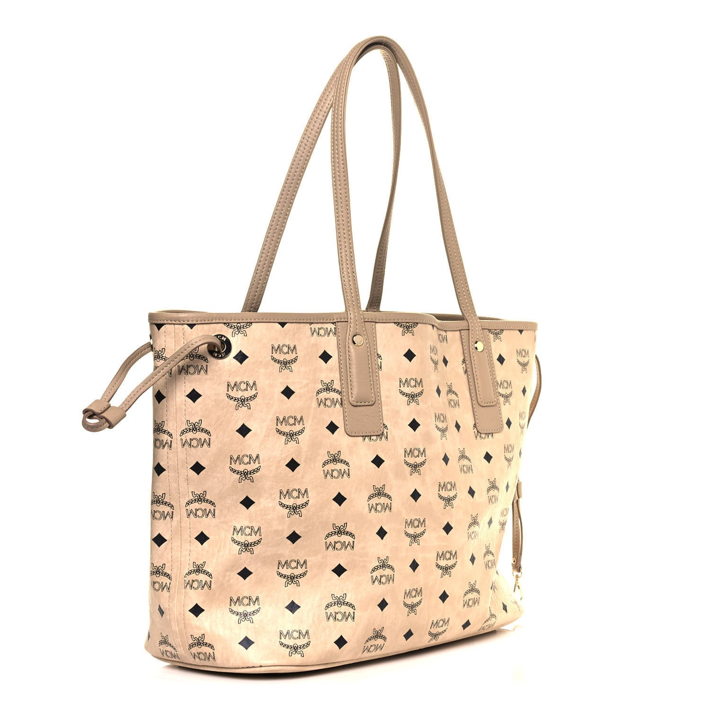 Visetos Medium Liz Reversible Shopper Tote Beige