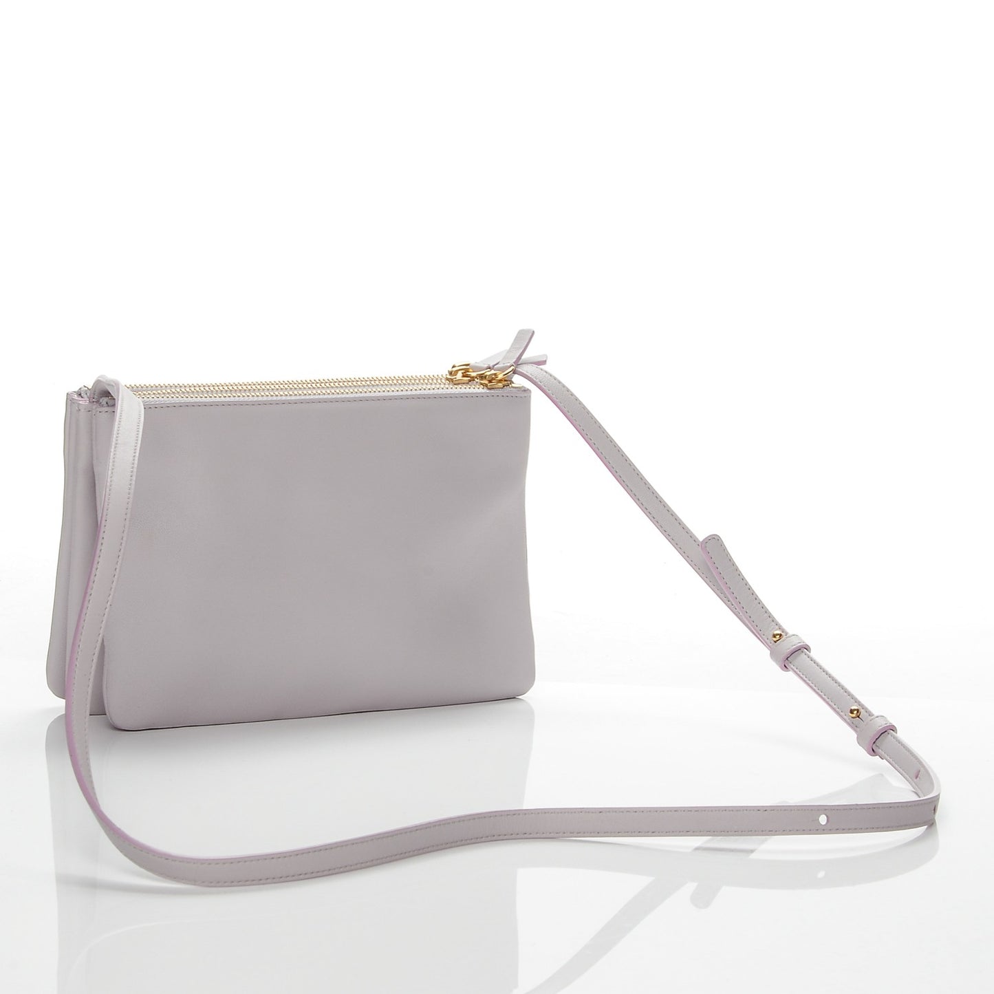 Smooth Lambskin Small Trio Crossbody Bag Magnolia
