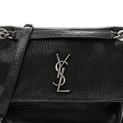 Saint Laurent Grained Lambskin Monogram Medium Niki Chain Satchel Black 8 of 10