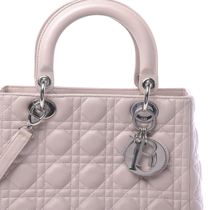 Christian Dior Lambskin Cannage Medium Lady Dior Light Pink 9 of 11