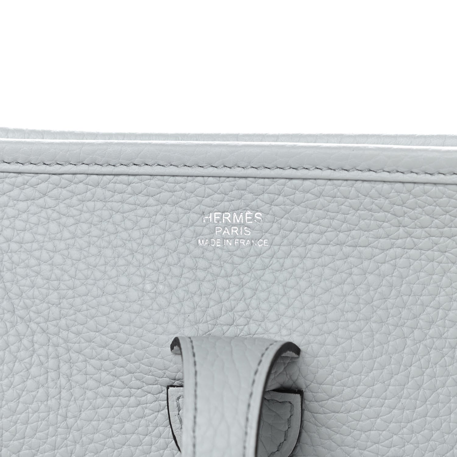Hermes Taurillon Clemence Evelyne III PM Bleu Pale 6 of 10