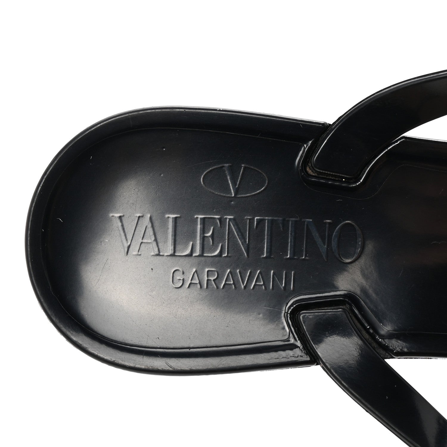 Valentino Garavani PVC Jelly Rockstud Bow Thong Sandals 35 Black 8 of 8