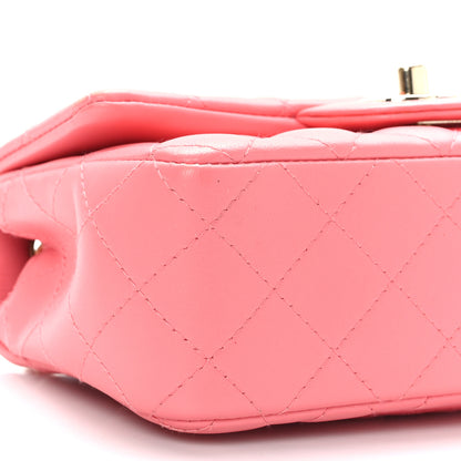 Chanel Lambskin Quilted Mini Rectangular Flap Pink 8 of 10