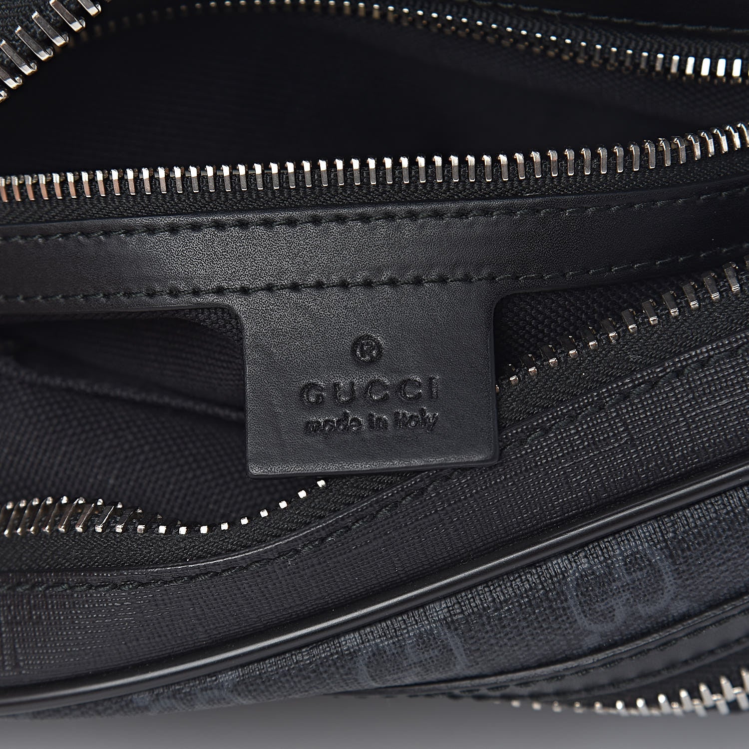 Gucci Soft GG Supreme Monogram Web Belt Bag Black Grey 6 of 10