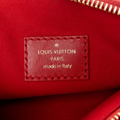 Louis Vuitton Mother of Pearl Lambskin Embossed Monogram Coussin BB Red Green 6 of 10