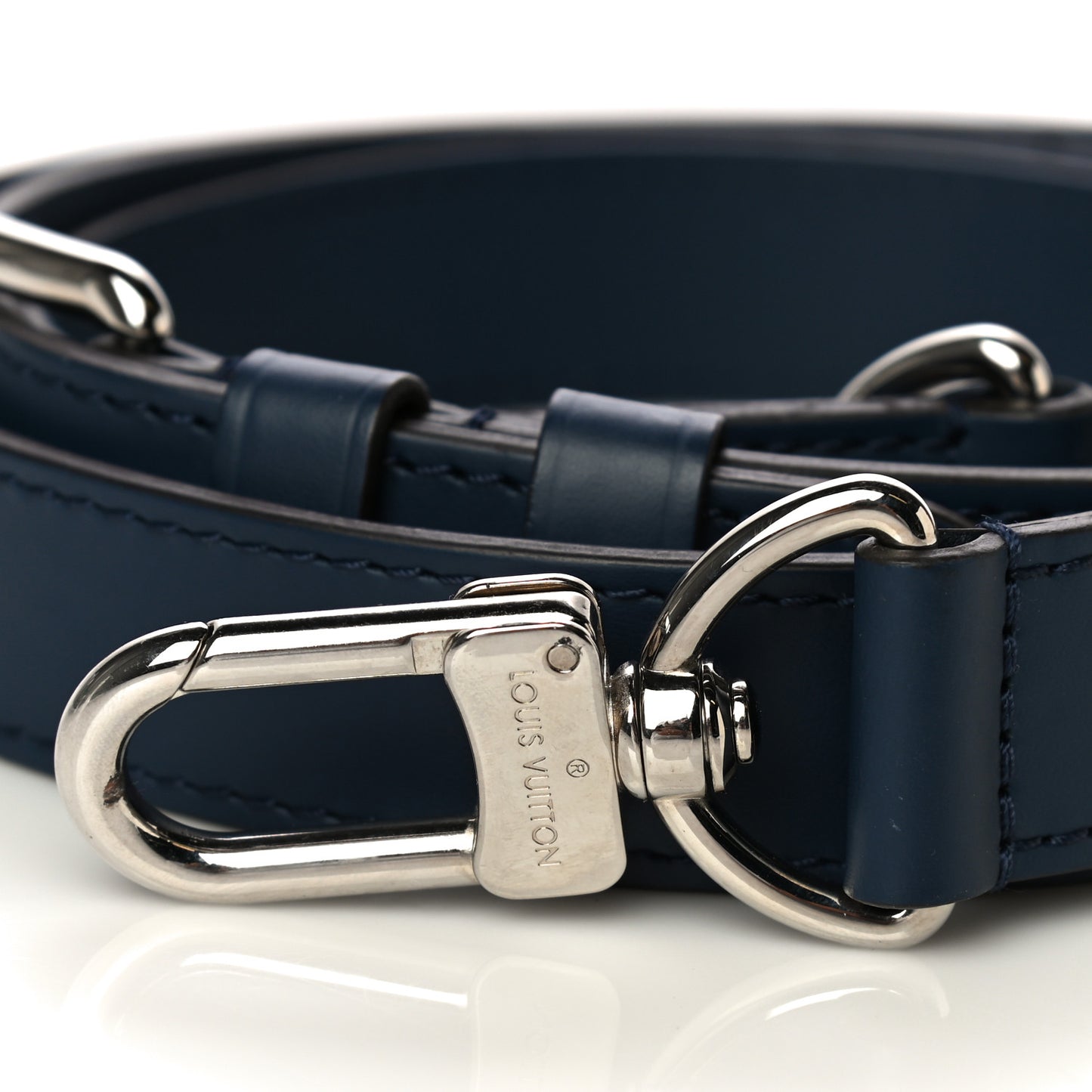 Calfskin Adjustable Shoulder Strap Navy
