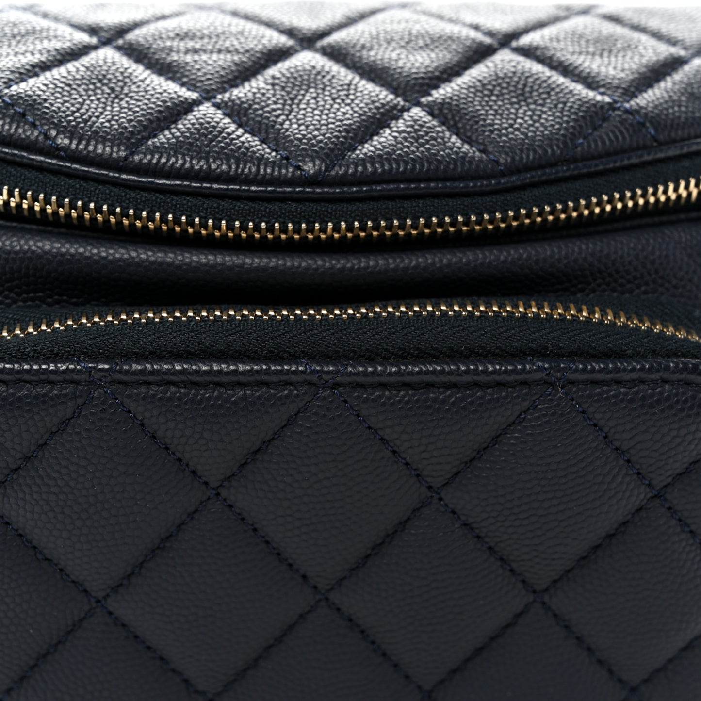 Caviar Quilted Business Affinity Waist Belt Bag Navy